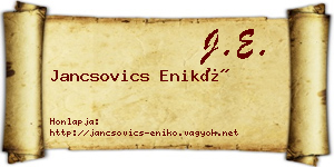 Jancsovics Enikő névjegykártya